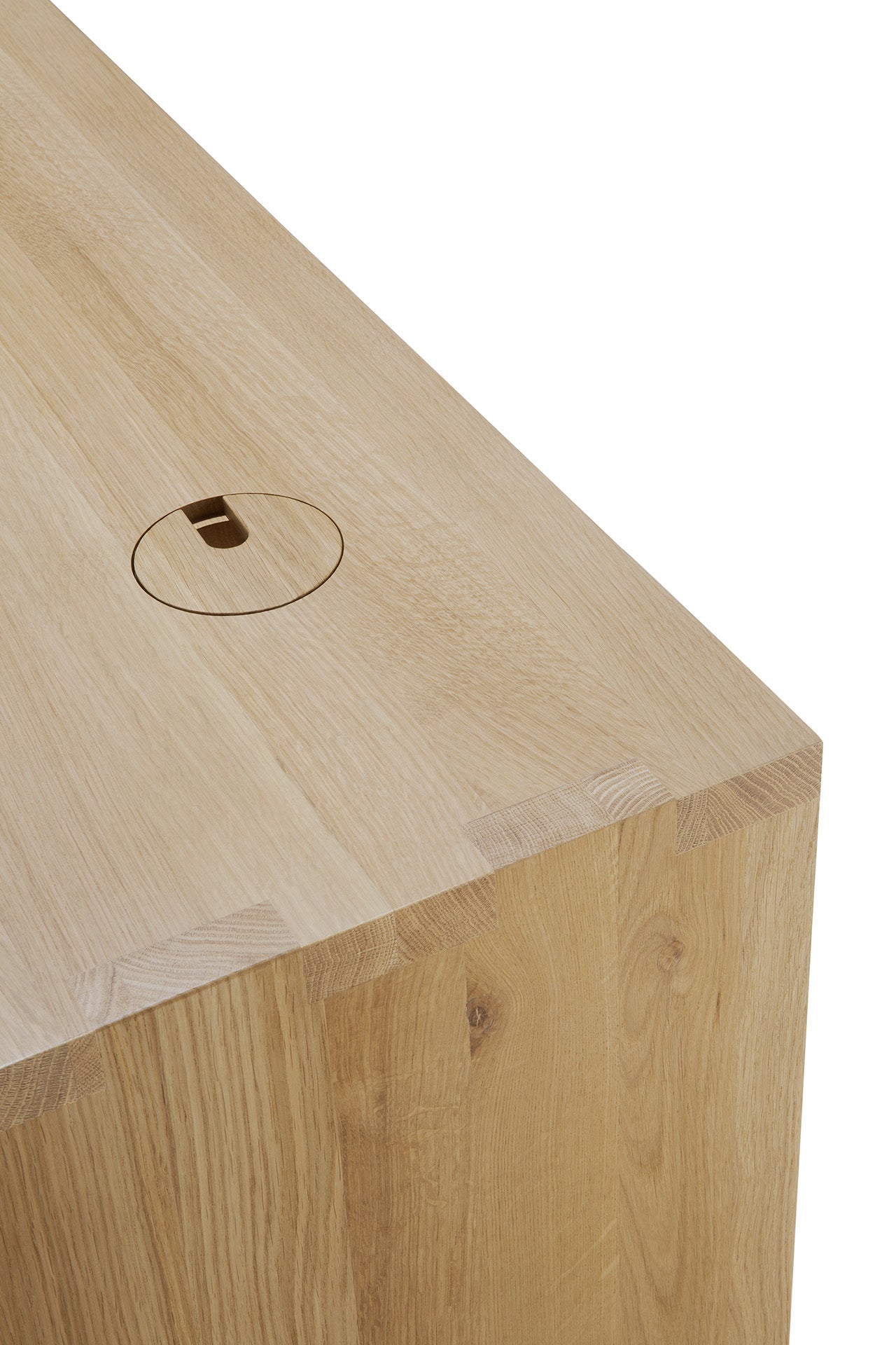 Ethnicraft Oak U Desk with Cable Management – Trit House