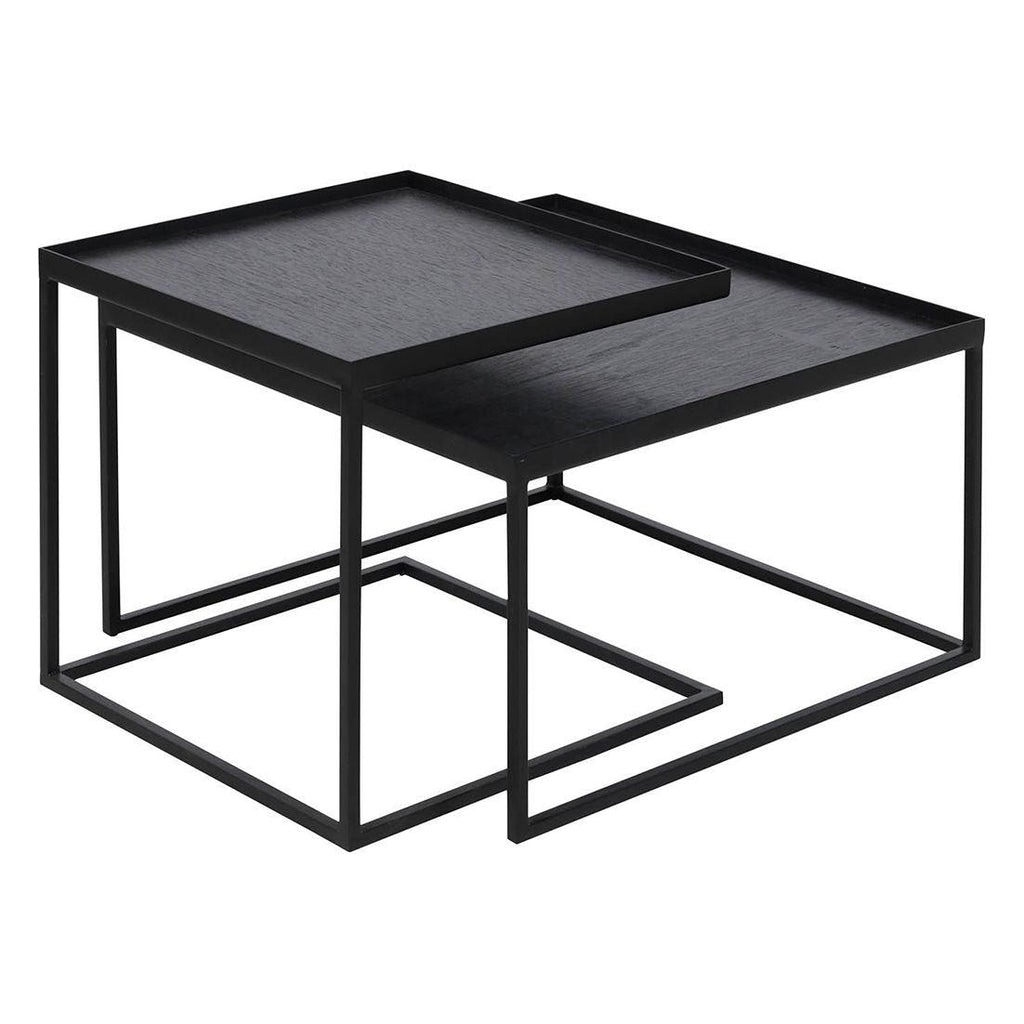 Ethnicraft Square Tray Side Table Set of 2 - Trit House