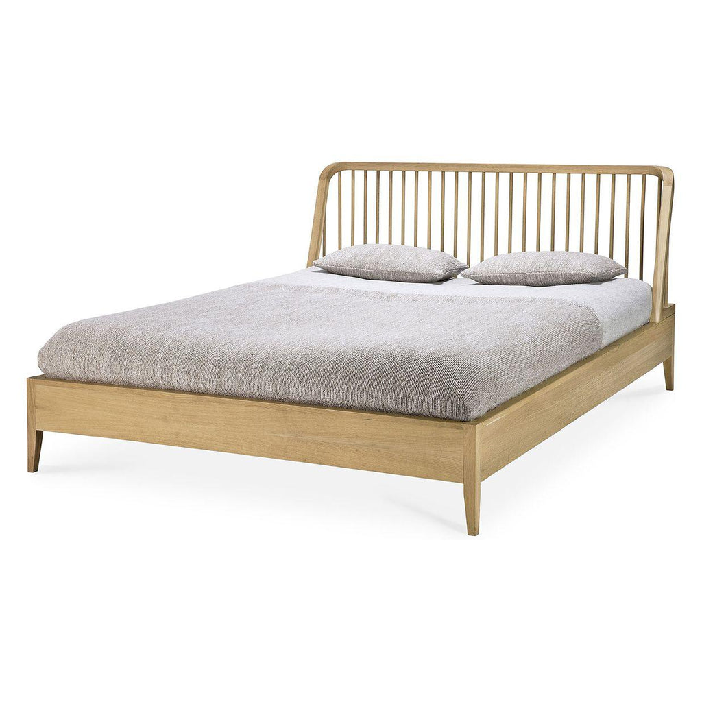Ethnicraft Oak Spindle Queen Bed - Trit House