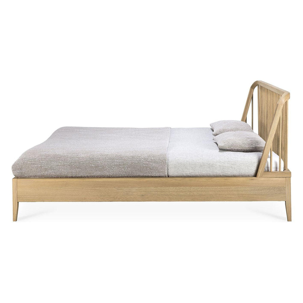 Ethnicraft Oak Spindle Queen Bed - Trit House